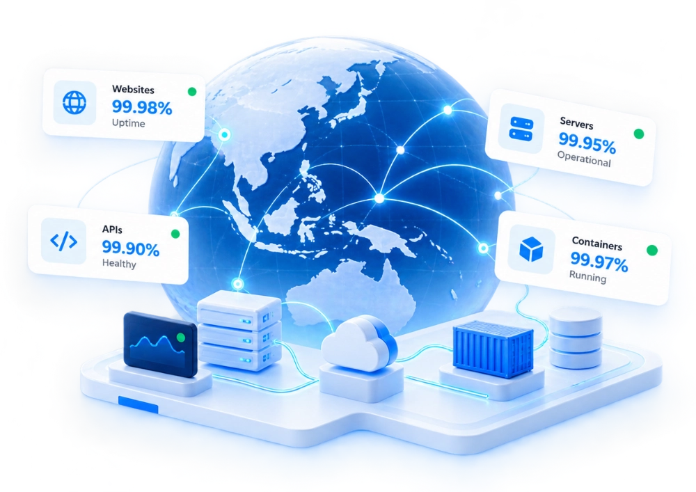 Uptenza global infrastructure monitoring overview